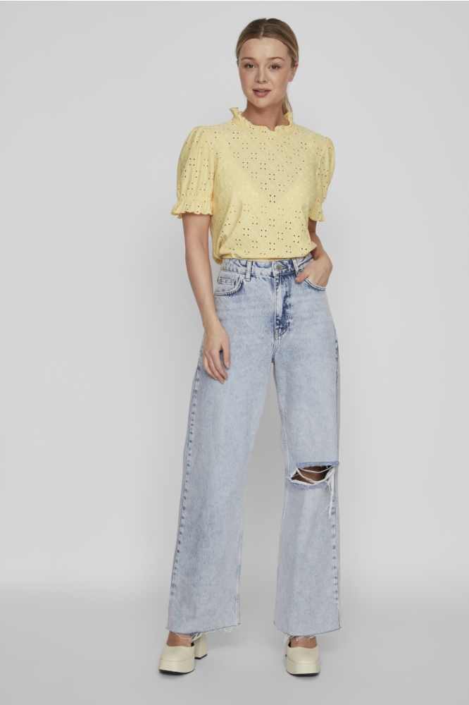 VIKAWA S/S FLOUNCE TOP - NOOS 14070251 GOLDEN HAZE